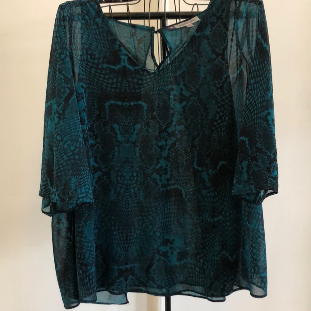 Jennifer Lopez Animal Print Top. Size OX